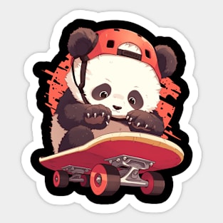 Skater Panda - Panda Bear Japanese Sticker